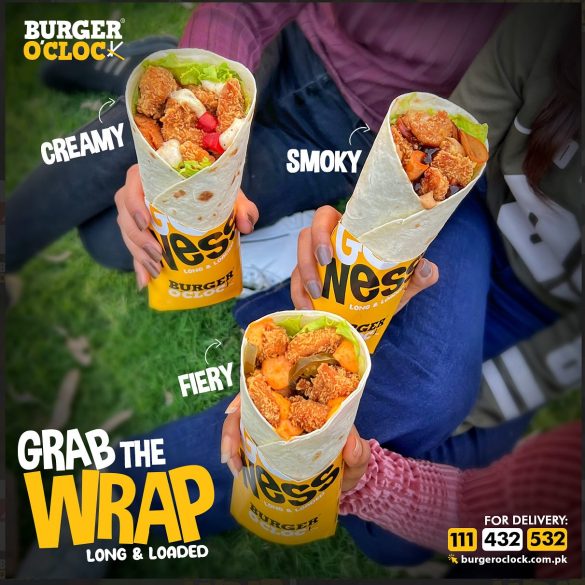 Best Wraps at Burger O’Clock